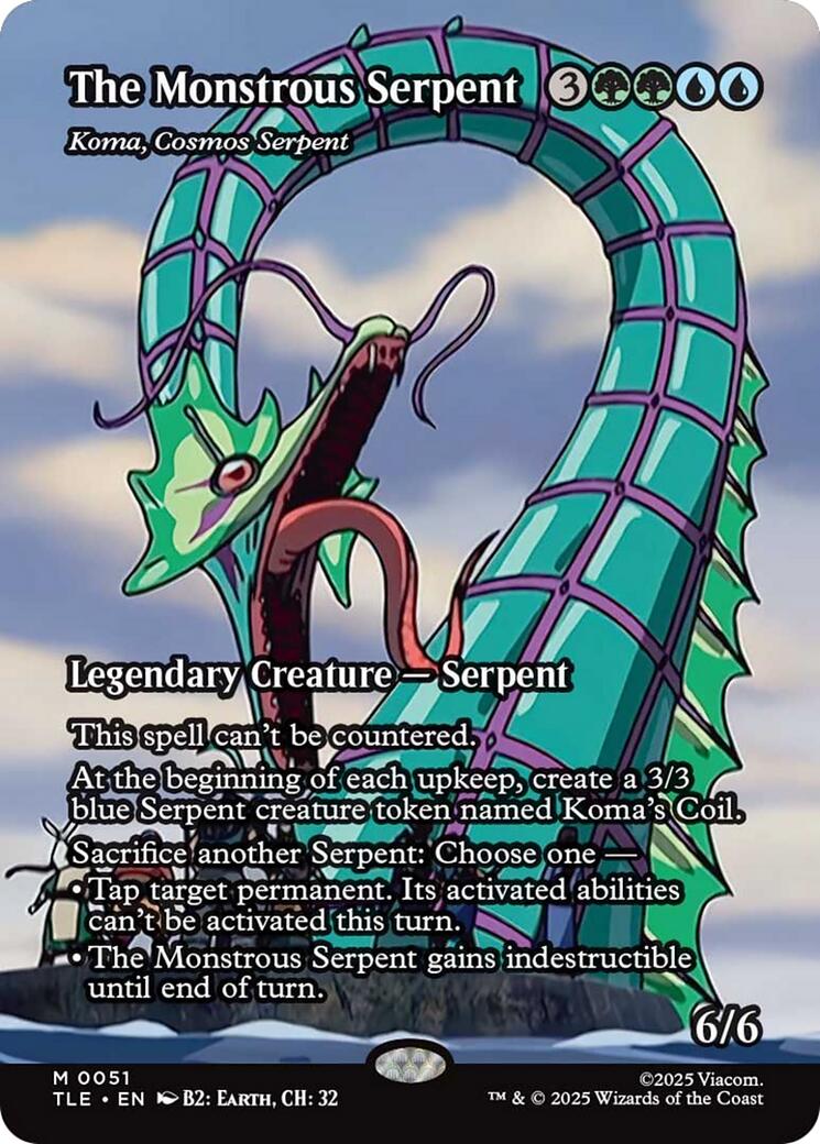 The Monstrous Serpent - Koma, Cosmos Serpent (Borderless) [Avatar: The Last Airbender: Eternal-Legal] | Gear Gaming Fayetteville