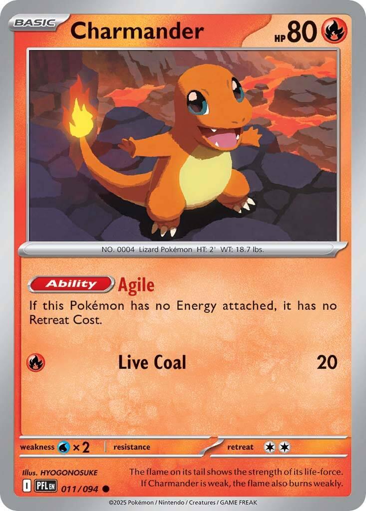 Charmander (011/094) [Mega Evolution: Phantasmal Flames] | Gear Gaming Fayetteville