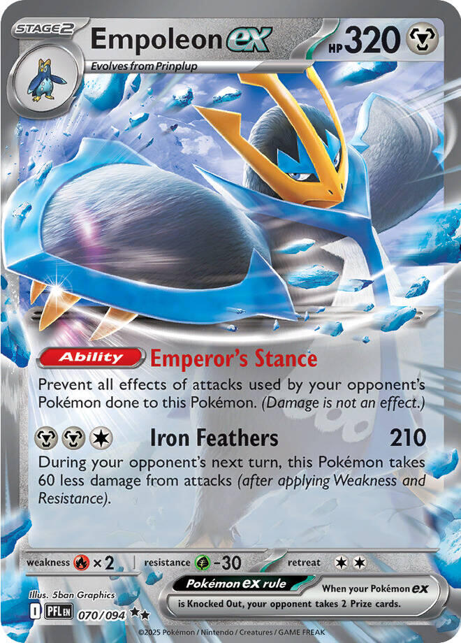 Empoleon ex (070/094) [Mega Evolution: Phantasmal Flames] | Gear Gaming Fayetteville