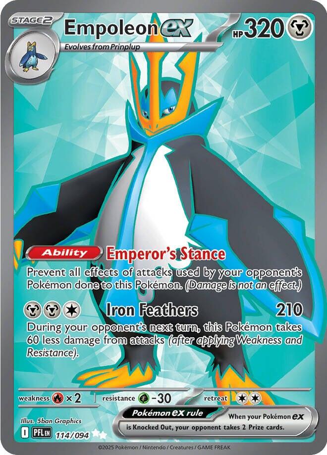 Empoleon ex (114/094) [Mega Evolution: Phantasmal Flames] | Gear Gaming Fayetteville