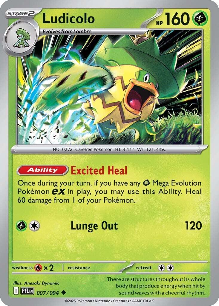 Ludicolo (007/094) [Mega Evolution: Phantasmal Flames] | Gear Gaming Fayetteville