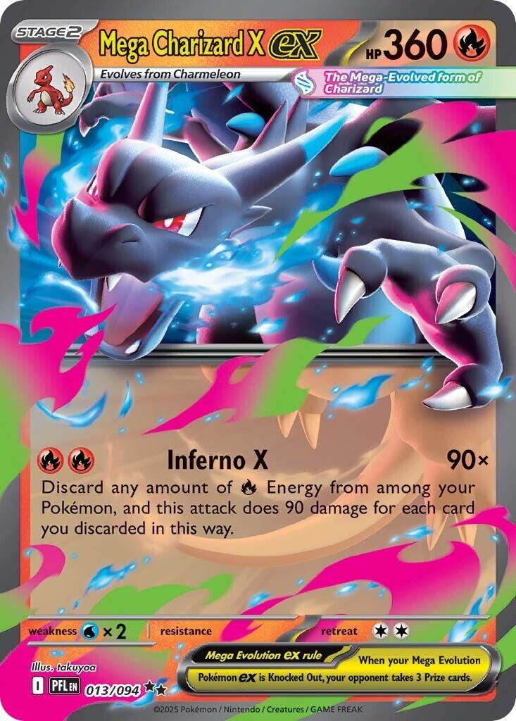 Mega Charizard X ex (013/094) [Mega Evolution: Phantasmal Flames] | Gear Gaming Fayetteville