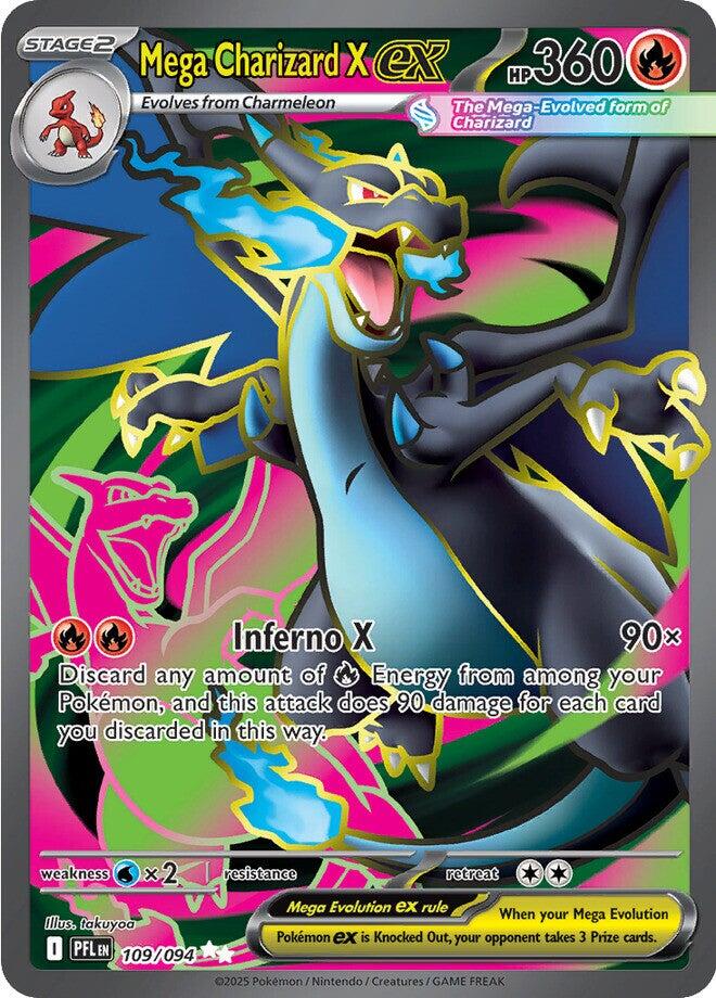 Mega Charizard X ex (109/094) [Mega Evolution: Phantasmal Flames] | Gear Gaming Fayetteville