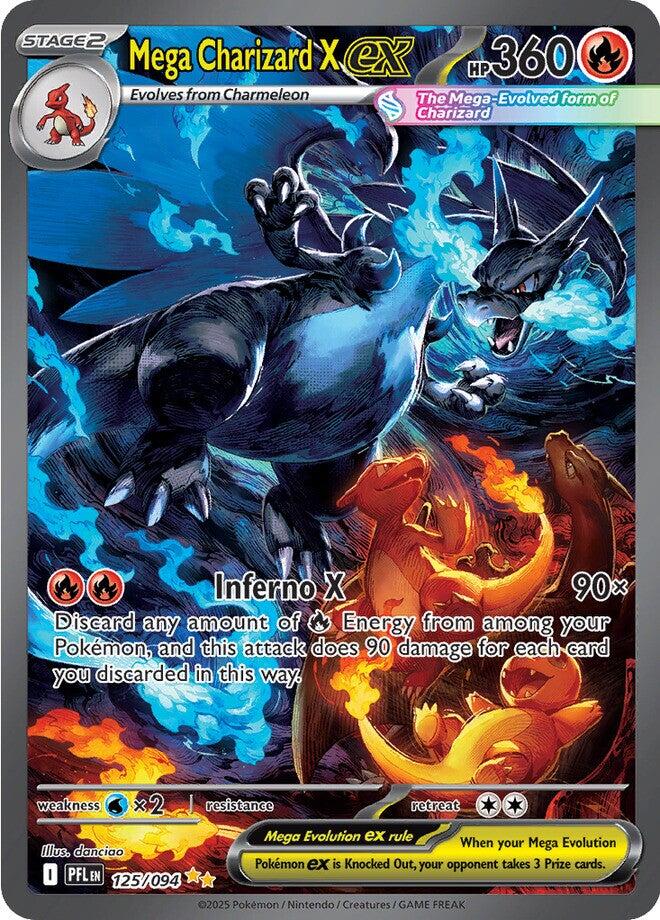 Mega Charizard X ex (125/094) [Mega Evolution: Phantasmal Flames] | Gear Gaming Fayetteville
