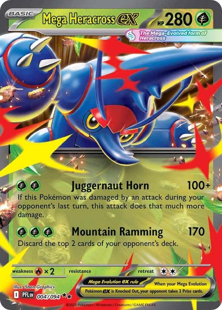Mega Heracross ex (004/094) [Mega Evolution: Phantasmal Flames] | Gear Gaming Fayetteville