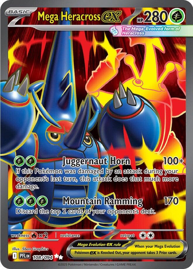 Mega Heracross ex (108/094) [Mega Evolution: Phantasmal Flames] | Gear Gaming Fayetteville