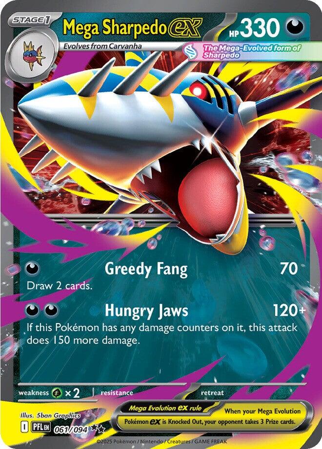 Mega Sharpedo ex (061/094) [Mega Evolution: Phantasmal Flames] | Gear Gaming Fayetteville