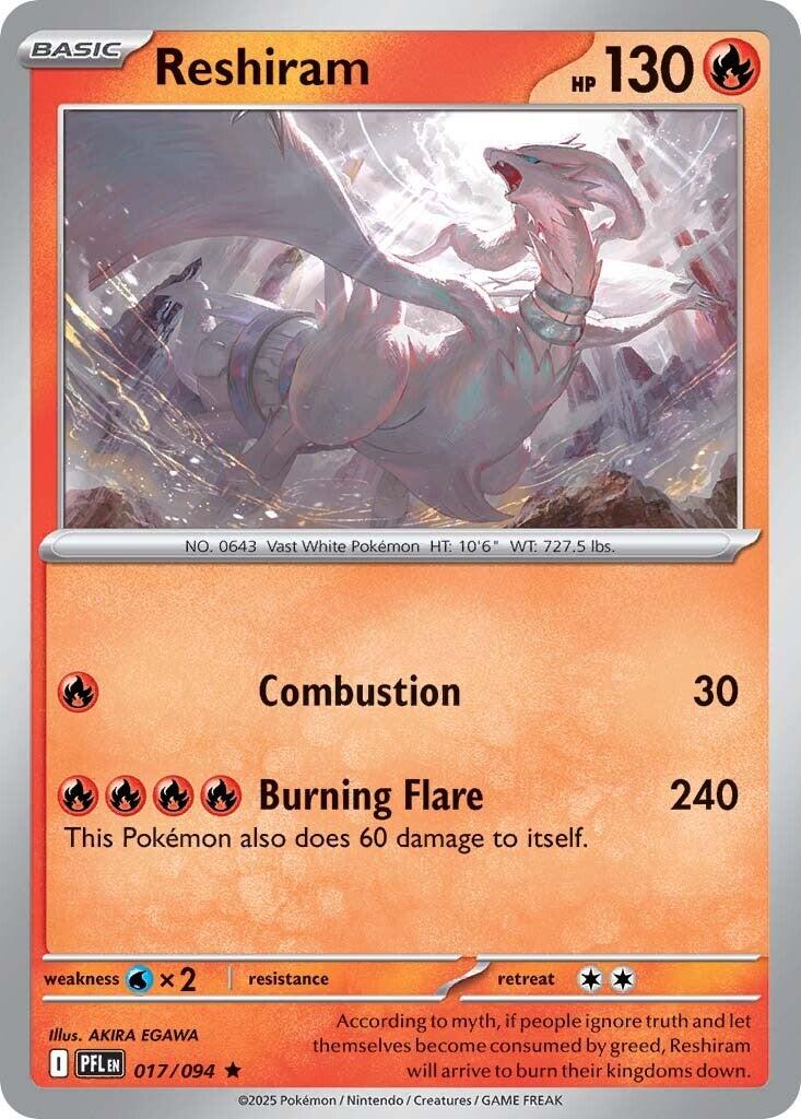 Reshiram (017/094) [Mega Evolution: Phantasmal Flames] | Gear Gaming Fayetteville
