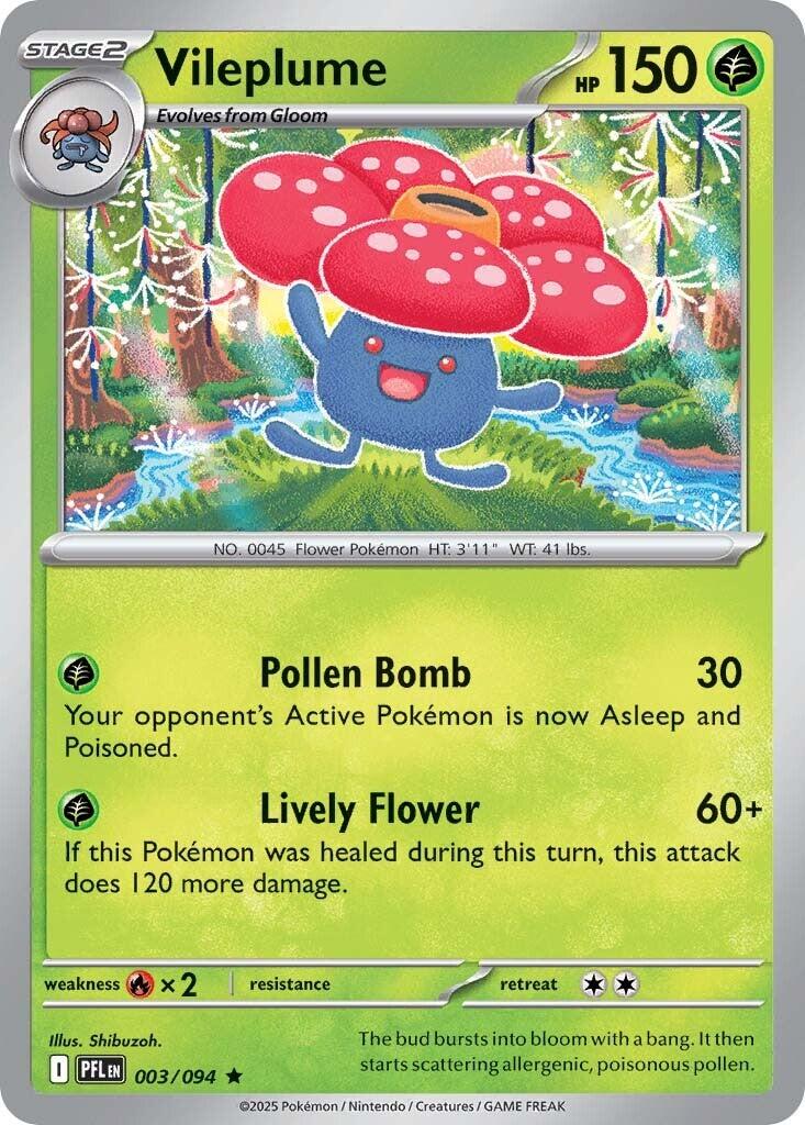 Vileplume (003/094) [Mega Evolution: Phantasmal Flames] | Gear Gaming Fayetteville