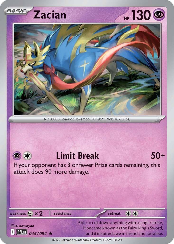 Zacian (045/094) [Mega Evolution: Phantasmal Flames] | Gear Gaming Fayetteville