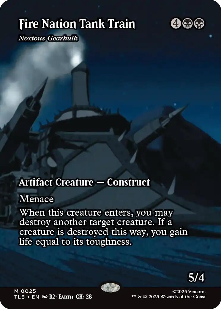 Fire Nation Tank Train - Noxious Gearhulk (Borderless) [Avatar: The Last Airbender: Eternal-Legal] | Gear Gaming Fayetteville