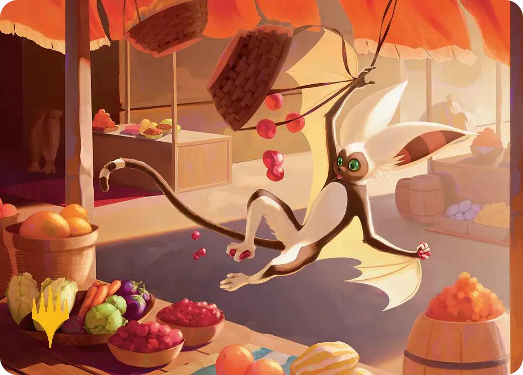 Momo, Playful Pet Art Card (Gold-Stamped Planeswalker Symbol) [Avatar: The Last Airbender Art Series] | Gear Gaming Fayetteville