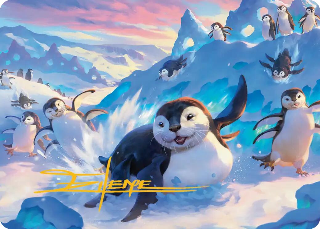 Otter-Penguin Art Card (Gold-Stamped Signature) [Avatar: The Last Airbender Art Series] | Gear Gaming Fayetteville