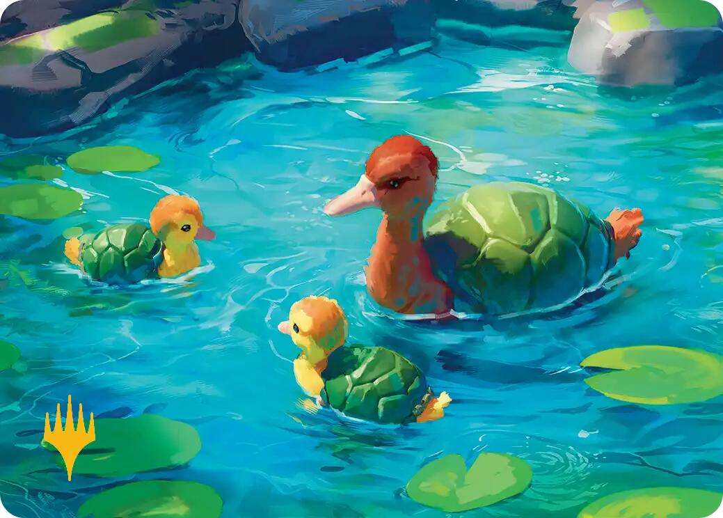 Turtle-Duck Art Card (Gold-Stamped Planeswalker Symbol) [Avatar: The Last Airbender Art Series] | Gear Gaming Fayetteville
