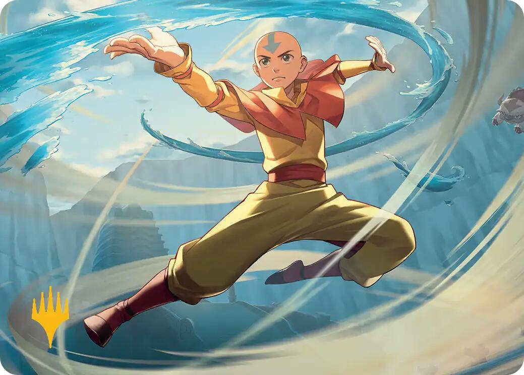 Aang, Swift Savior Art Card (Gold-Stamped Planeswalker Symbol) [Avatar: The Last Airbender Art Series] | Gear Gaming Fayetteville