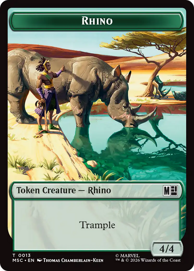 Rhino (013) // Beast (011) Double-Sided Token [Marvel Super Heroes Commander Tokens] | Gear Gaming Fayetteville