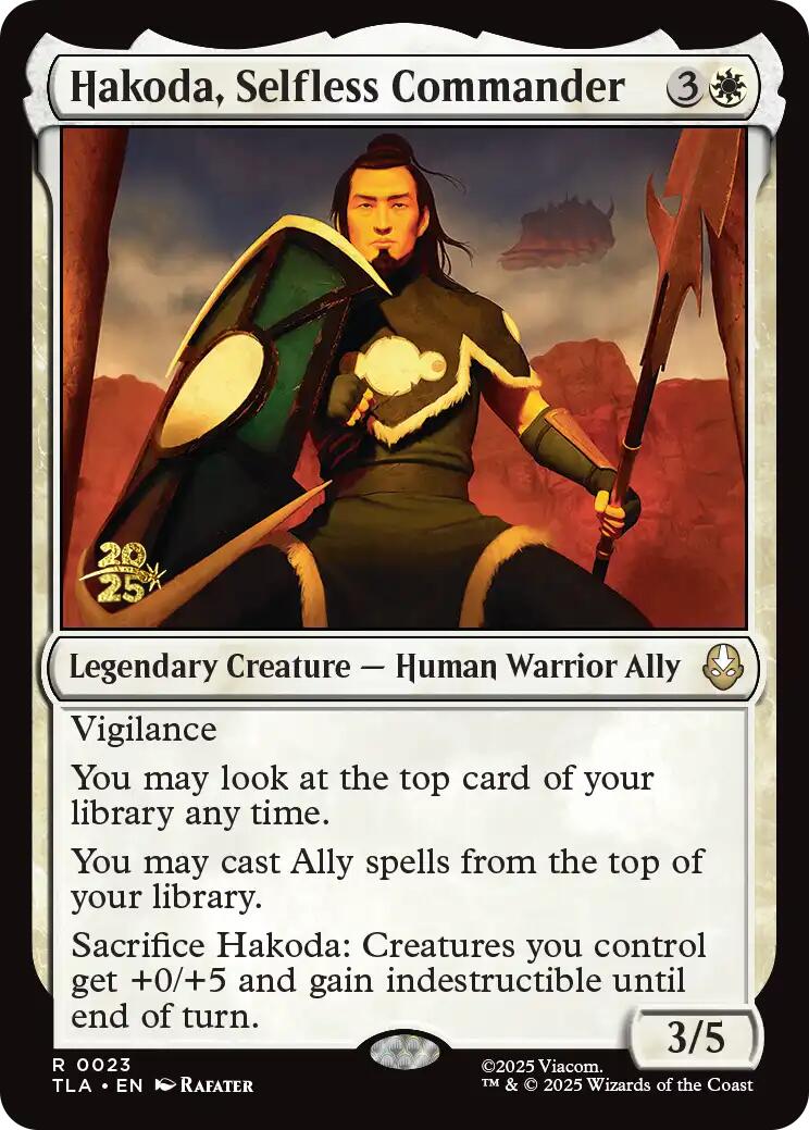Hakoda, Selfless Commander [Avatar: The Last Airbender Prerelease Cards] | Gear Gaming Fayetteville