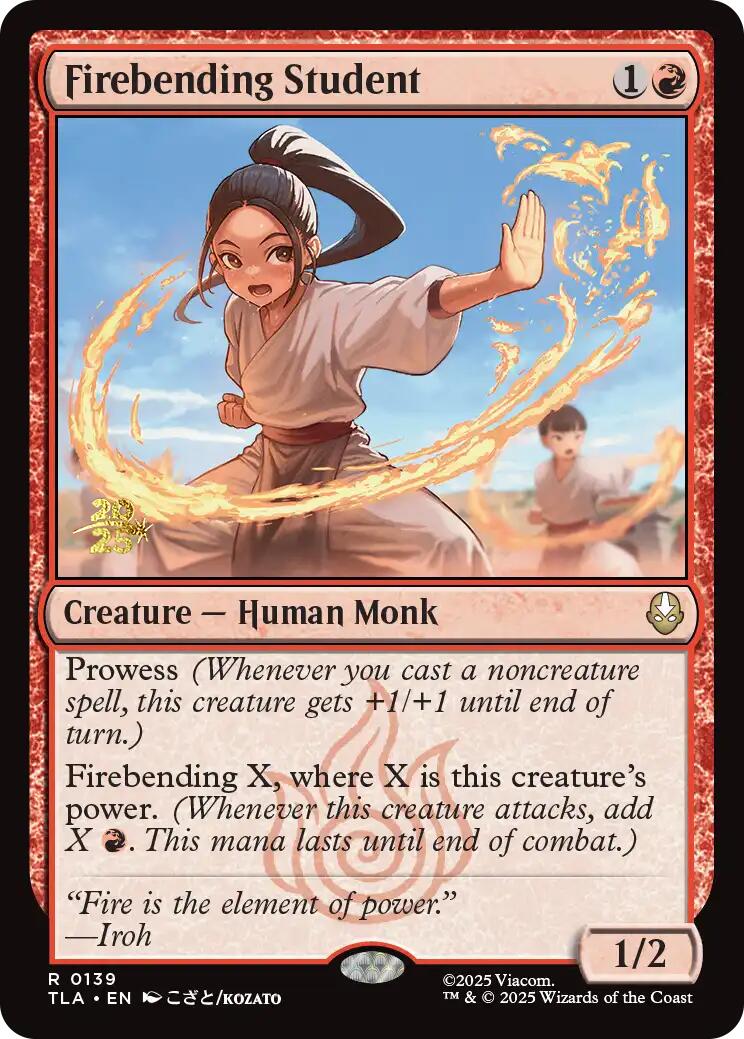Firebending Student [Avatar: The Last Airbender Prerelease Cards] | Gear Gaming Fayetteville