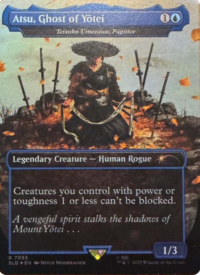 Atsu, Ghost of Yotei - Tetsuko Umezawa, Fugitive (Rainbow Foil) [Secret Lair Drop Series] | Gear Gaming Fayetteville