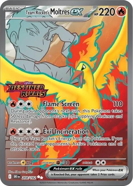 Team Rocket's Moltres ex (208/182) (Destined Rivals Stamp) [Miscellaneous Cards] | Gear Gaming Fayetteville