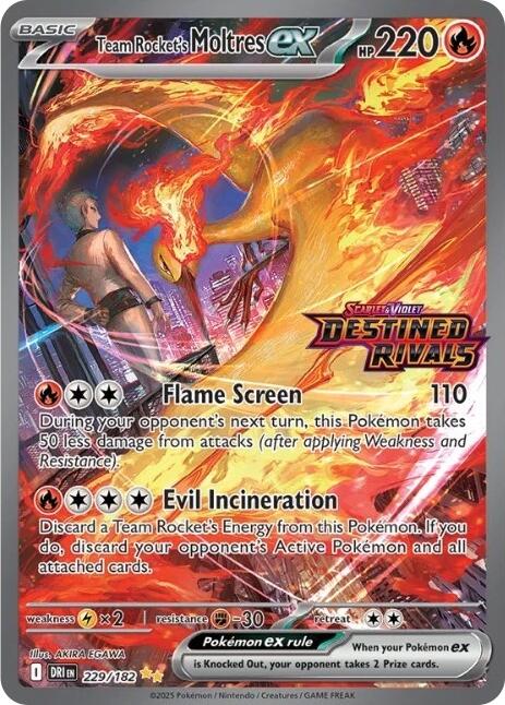 Team Rocket's Moltres ex (229/182) (Destined Rivals Stamp) [Miscellaneous Cards] | Gear Gaming Fayetteville