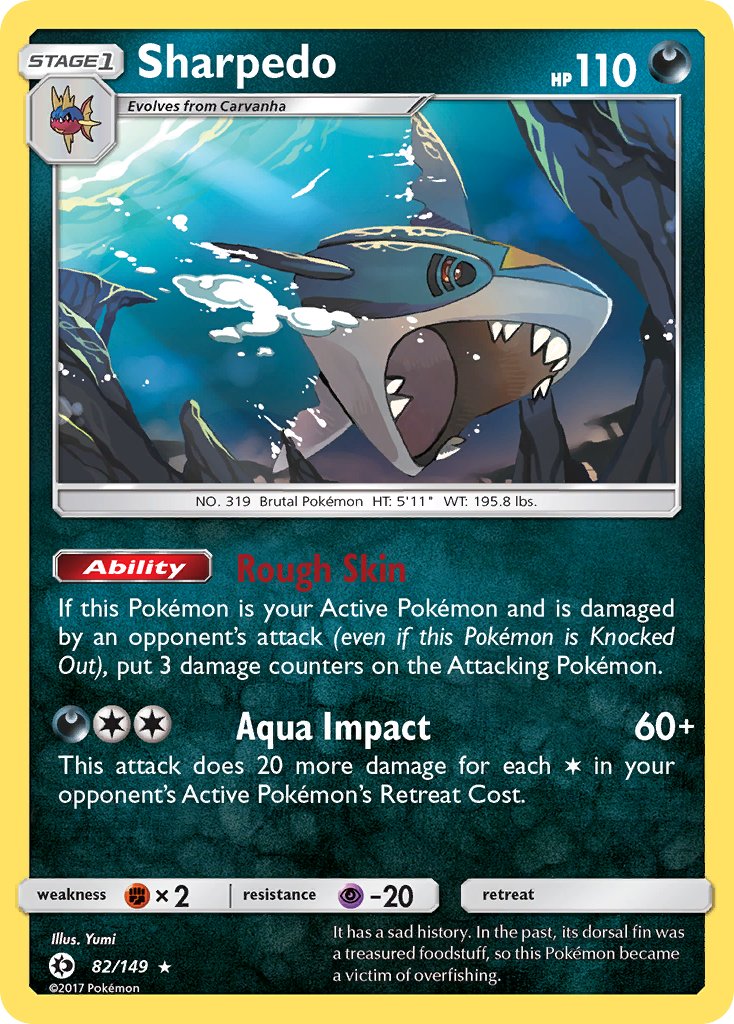 Sharpedo (82/149) (Cosmos Holo) (Blister Exclusive) [Sun & Moon: Base Set] | Gear Gaming Fayetteville