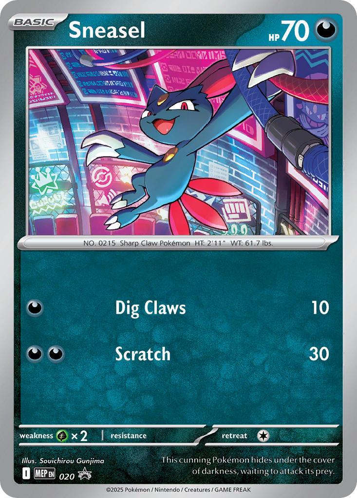 Sneasel (020) (Cosmos Holo) [Mega Evolution Promo] | Gear Gaming Fayetteville