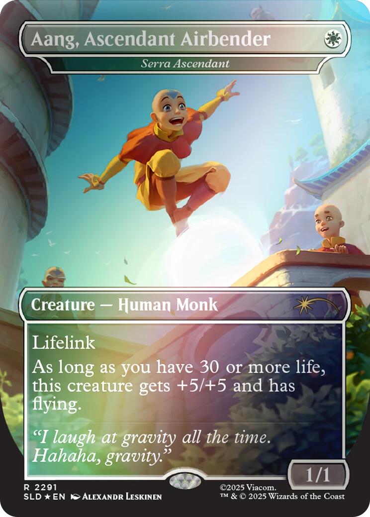 Aang, Ascendant Airbender - Serra Ascendant (Rainbow Foil) [Secret Lair Drop Series] | Gear Gaming Fayetteville