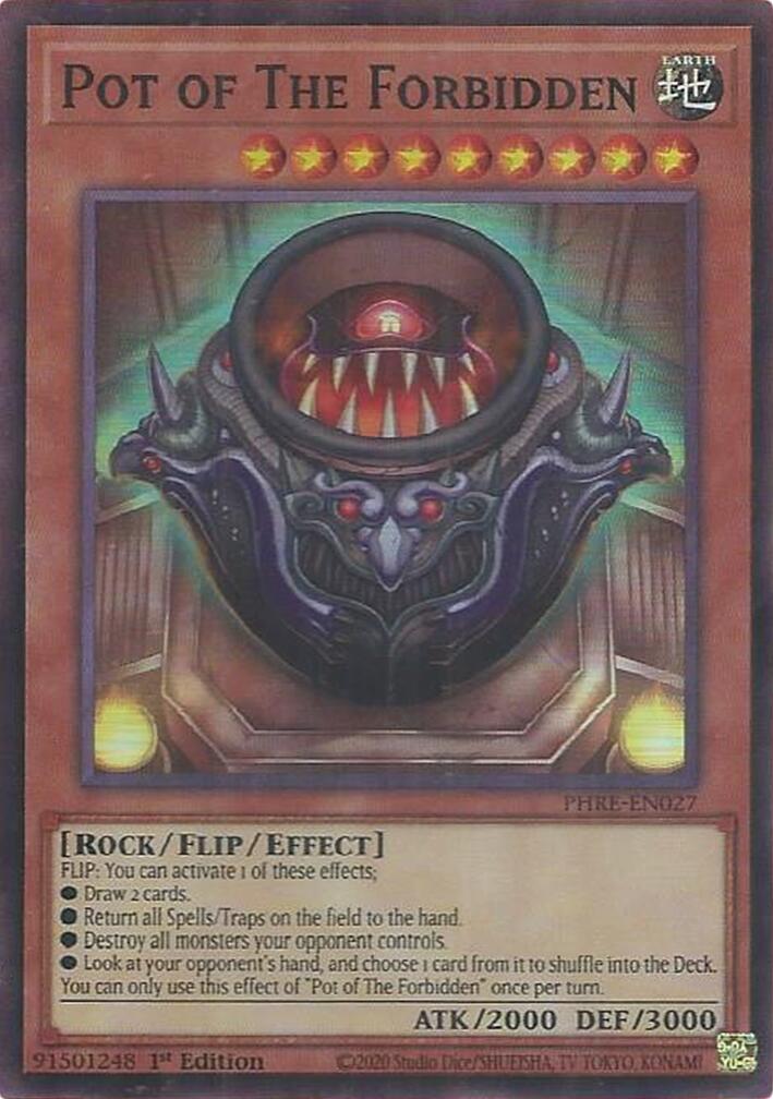 Pot of The Forbidden (Super Rare) [PHRE-EN027] Super Rare | Gear Gaming Fayetteville