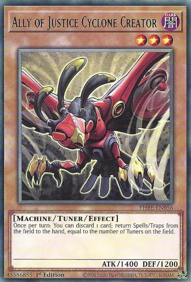 Ally of Justice Cyclone Creator [PHRE-EN056] Rare | Gear Gaming Fayetteville