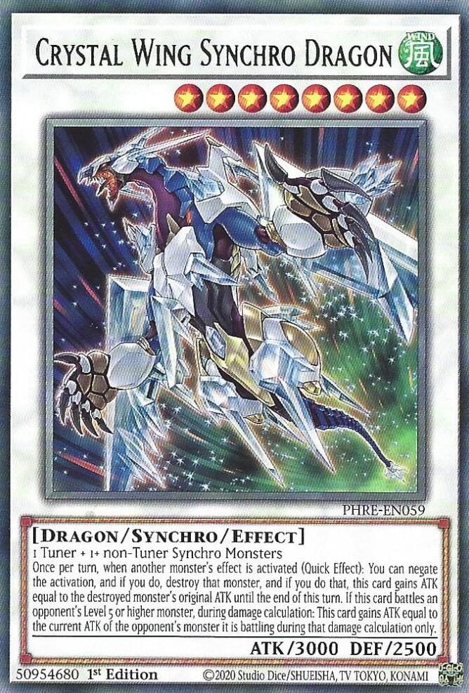 Crystal Wing Synchro Dragon [PHRE-EN059] Rare | Gear Gaming Fayetteville