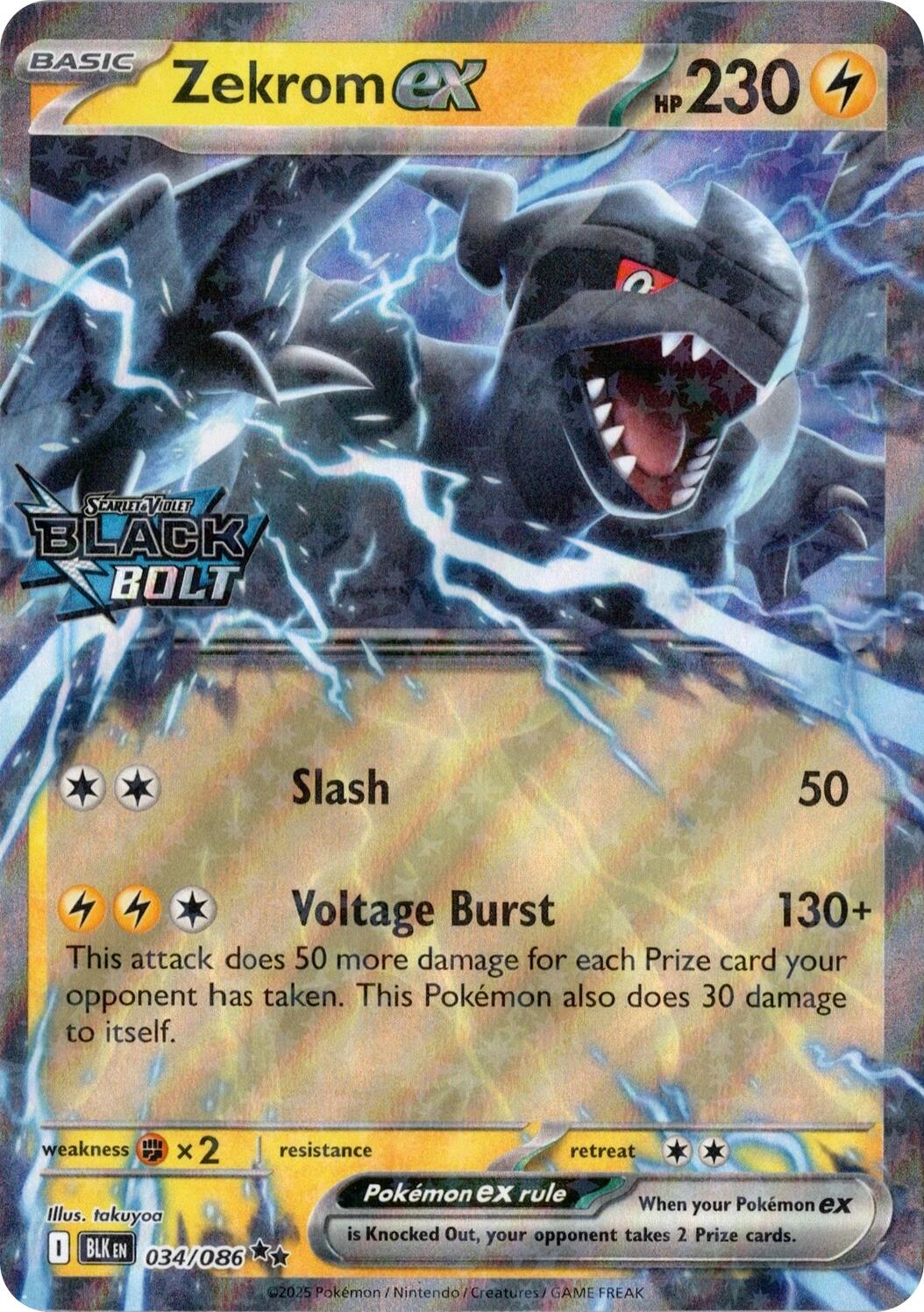 Zekrom ex (034/086) (Black Bolt Stamped) [Miscellaneous Cards] | Gear Gaming Fayetteville