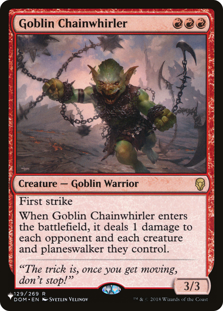 Goblin Chainwhirler [The List Reprints] | Gear Gaming Fayetteville