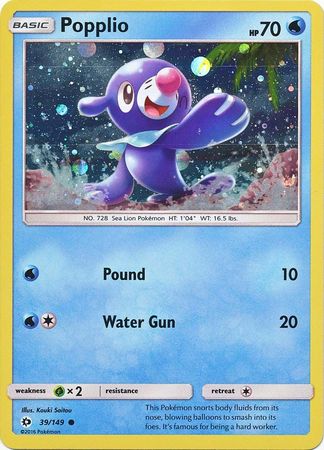 Popplio (39/149) (Cosmos Holo) [Sun & Moon: Base Set] | Gear Gaming Fayetteville