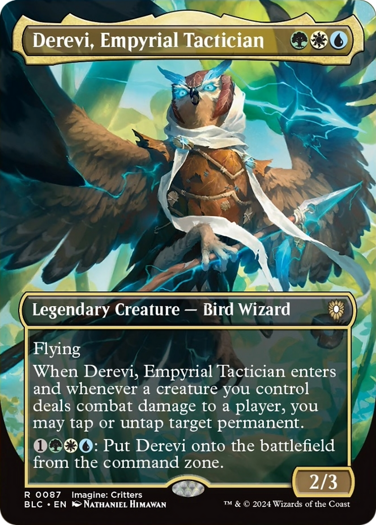 Derevi, Empyrial Tactician (Borderless) [Bloomburrow Commander] | Gear Gaming Fayetteville