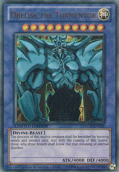 Obelisk the Tormentor [YGLD-ENG02] Ultra Rare | Gear Gaming Fayetteville