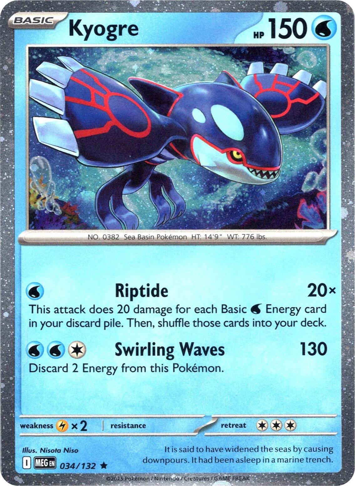 Kyogre (034/132) (Cosmos Holo) [Miscellaneous Cards] | Gear Gaming Fayetteville