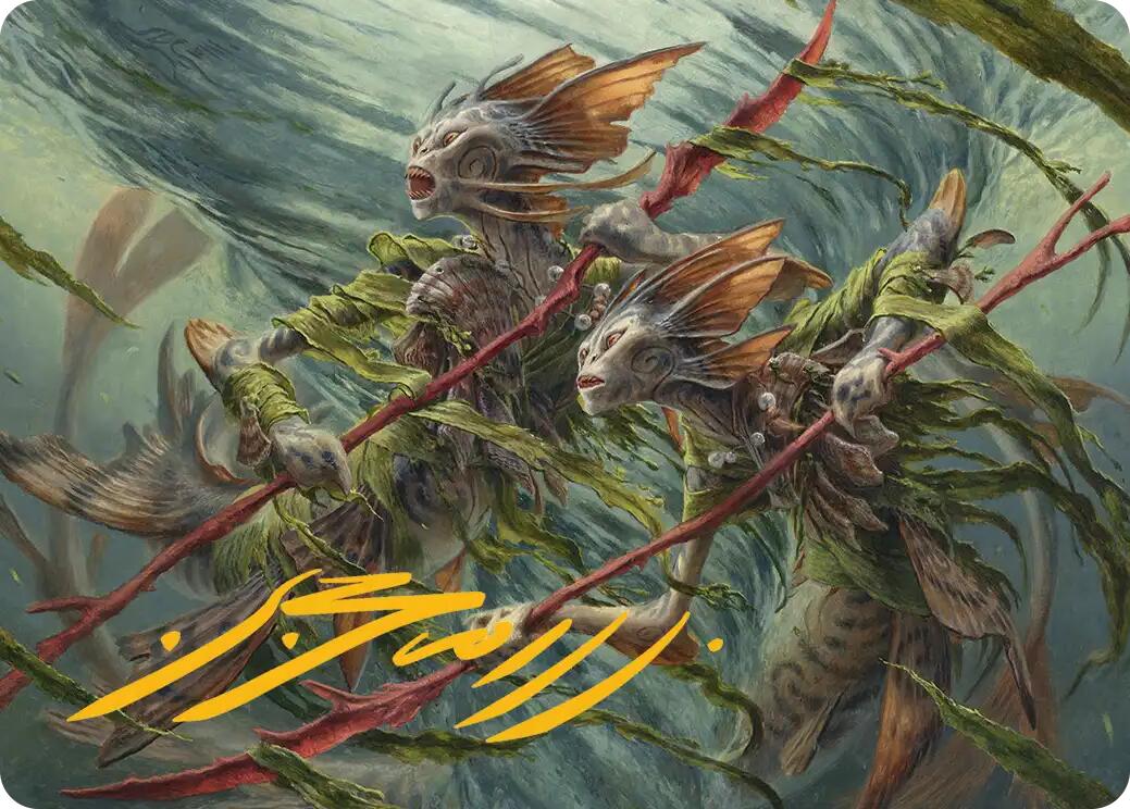 Champions of the Shoal Art Card (Gold-Stamped Signature) [Lorwyn Eclipsed Art Series] | Gear Gaming Fayetteville