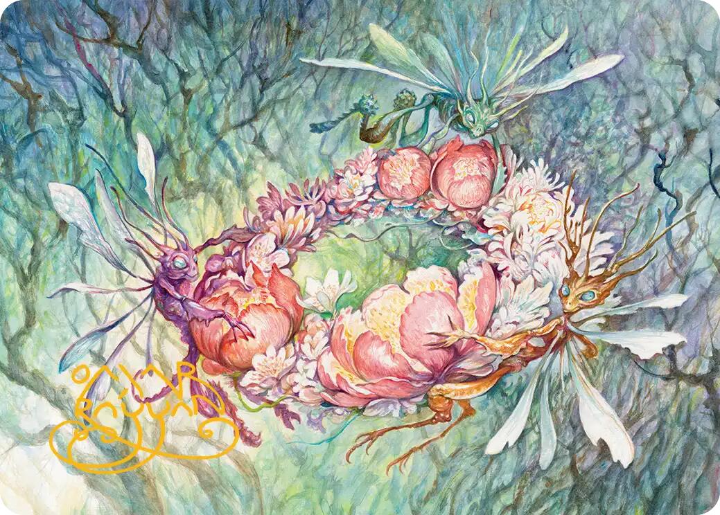 Grave Venerations Art Card (Gold-Stamped Signature) [Lorwyn Eclipsed Art Series] | Gear Gaming Fayetteville