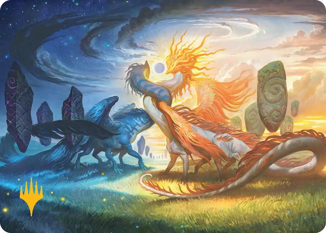 Celestial Reunion Art Card (19/54) (Gold-Stamped Planeswalker Symbol) [Lorwyn Eclipsed Art Series] | Gear Gaming Fayetteville