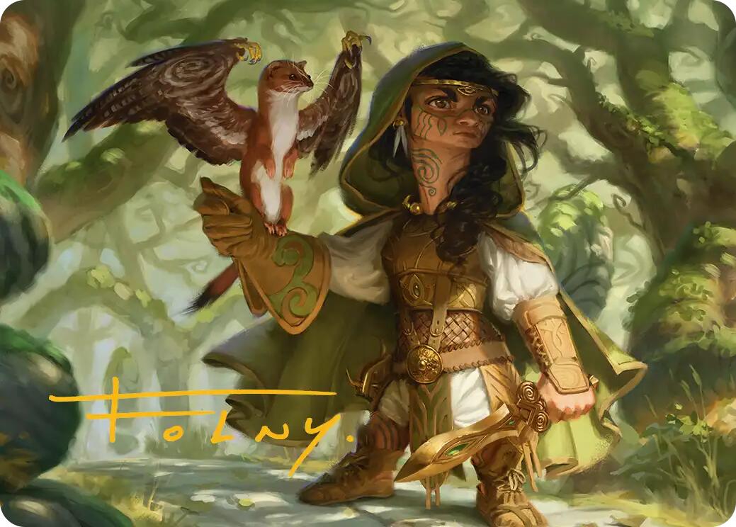 Crossroads Watcher Art Card (Gold-Stamped Signature) [Lorwyn Eclipsed Art Series] | Gear Gaming Fayetteville