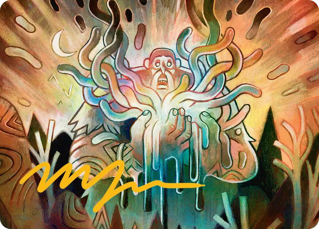 Aurora Awakener Art Card (40/54) (Gold-Stamped Signature) [Lorwyn Eclipsed Art Series] | Gear Gaming Fayetteville