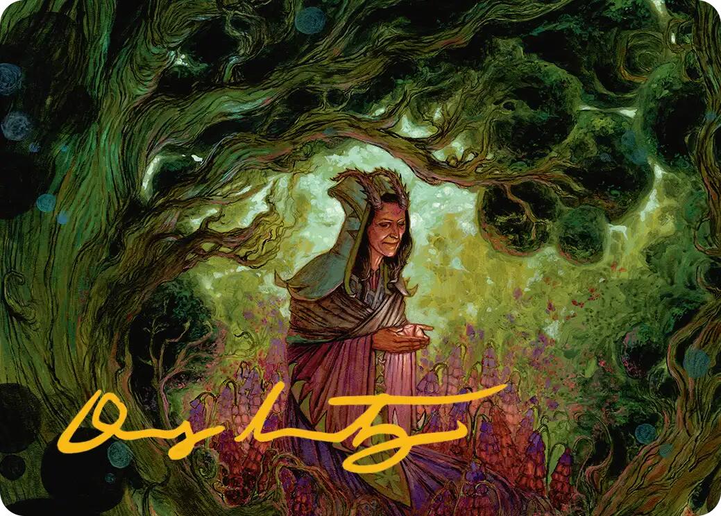 Bloom Tender Art Card (Gold-Stamped Signature) [Lorwyn Eclipsed Art Series] | Gear Gaming Fayetteville