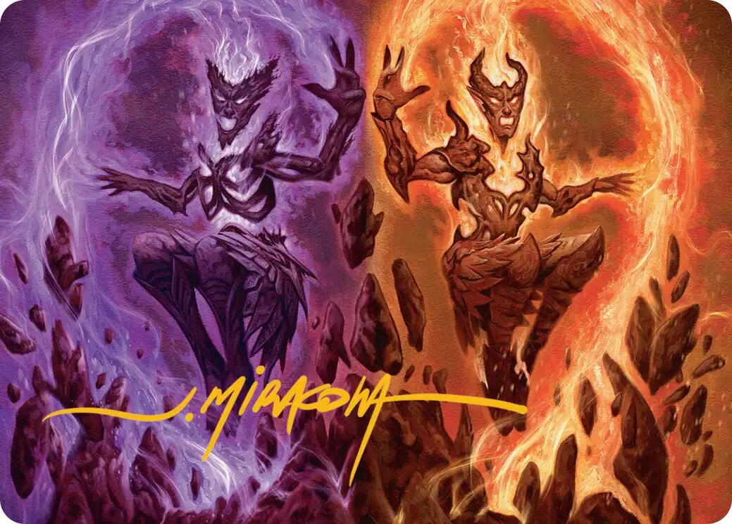 Fire Covenant Art Card (Gold-Stamped Signature) [Lorwyn Eclipsed Art Series] | Gear Gaming Fayetteville