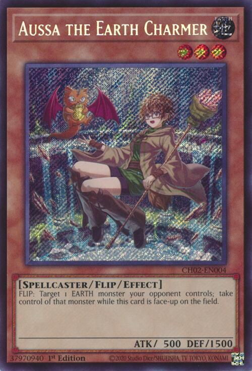 Aussa the Earth Charmer [CH02-EN004] Secret Rare | Gear Gaming Fayetteville