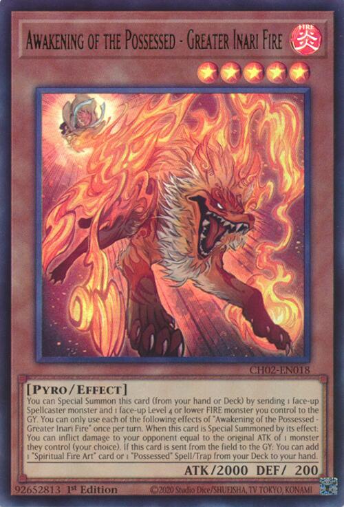 Awakening of the Possessed - Greater Inari Fire [CH02-EN018] Ultra Rare | Gear Gaming Fayetteville