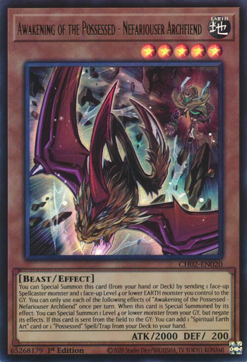 Awakening of the Possessed - Nefariouser Archfiend [CH02-EN020] Ultra Rare | Gear Gaming Fayetteville