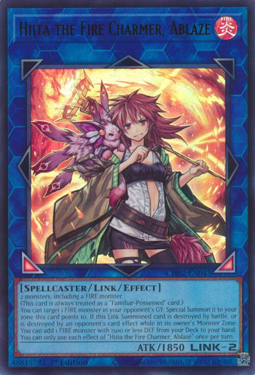Hiita the Fire Charmer, Ablaze [CH02-EN043] Ultra Rare | Gear Gaming Fayetteville
