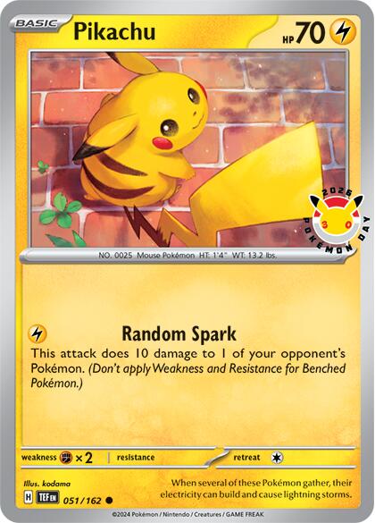 Pikachu (051/162) (Pokemon Day 2026) [Miscellaneous Cards] | Gear Gaming Fayetteville