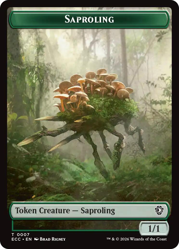 Saproling // The Monarch Double-Sided Token [Lorwyn Eclipsed Tokens] | Gear Gaming Fayetteville